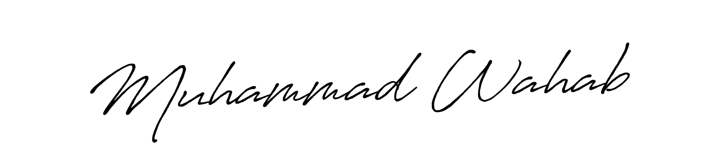 Also You can easily find your signature by using the search form. We will create Muhammad Wahab name handwritten signature images for you free of cost using Antro_Vectra_Bolder sign style. Muhammad Wahab signature style 7 images and pictures png