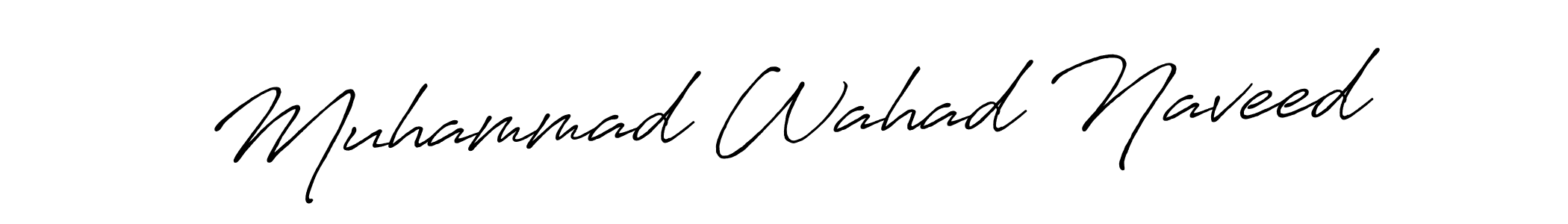 Similarly Antro_Vectra_Bolder is the best handwritten signature design. Signature creator online .You can use it as an online autograph creator for name Muhammad Wahad Naveed. Muhammad Wahad Naveed signature style 7 images and pictures png