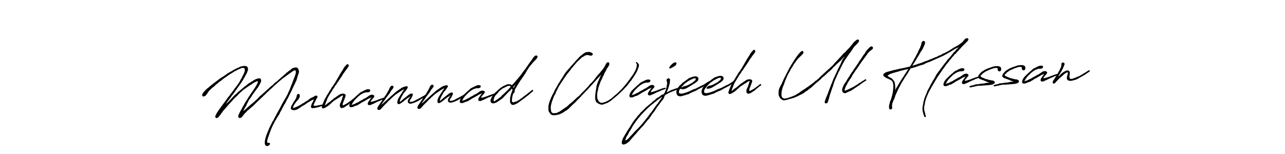 How to make Muhammad Wajeeh Ul Hassan signature? Antro_Vectra_Bolder is a professional autograph style. Create handwritten signature for Muhammad Wajeeh Ul Hassan name. Muhammad Wajeeh Ul Hassan signature style 7 images and pictures png