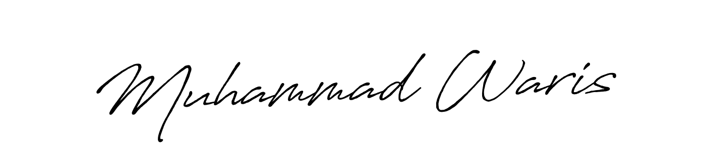 How to make Muhammad Waris signature? Antro_Vectra_Bolder is a professional autograph style. Create handwritten signature for Muhammad Waris name. Muhammad Waris signature style 7 images and pictures png