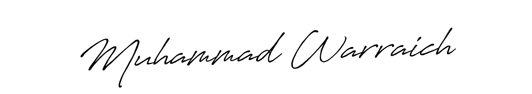 Antro_Vectra_Bolder is a professional signature style that is perfect for those who want to add a touch of class to their signature. It is also a great choice for those who want to make their signature more unique. Get Muhammad Warraich name to fancy signature for free. Muhammad Warraich signature style 7 images and pictures png