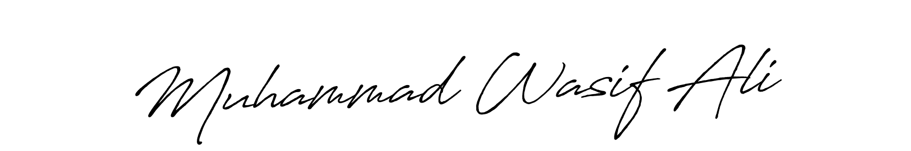 Create a beautiful signature design for name Muhammad Wasif Ali. With this signature (Antro_Vectra_Bolder) fonts, you can make a handwritten signature for free. Muhammad Wasif Ali signature style 7 images and pictures png