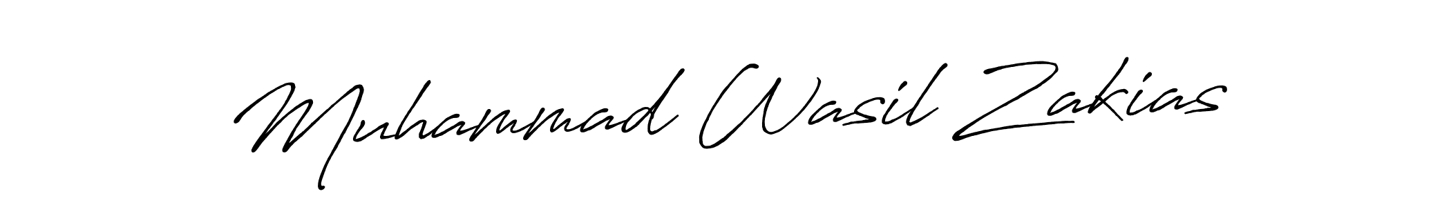 How to make Muhammad Wasil Zakias name signature. Use Antro_Vectra_Bolder style for creating short signs online. This is the latest handwritten sign. Muhammad Wasil Zakias signature style 7 images and pictures png