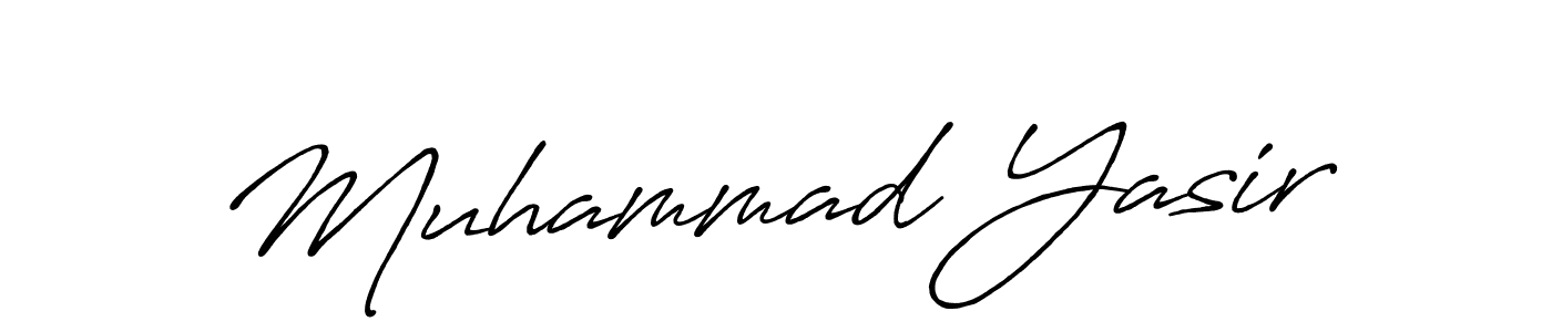 Design your own signature with our free online signature maker. With this signature software, you can create a handwritten (Antro_Vectra_Bolder) signature for name Muhammad Yasir. Muhammad Yasir signature style 7 images and pictures png