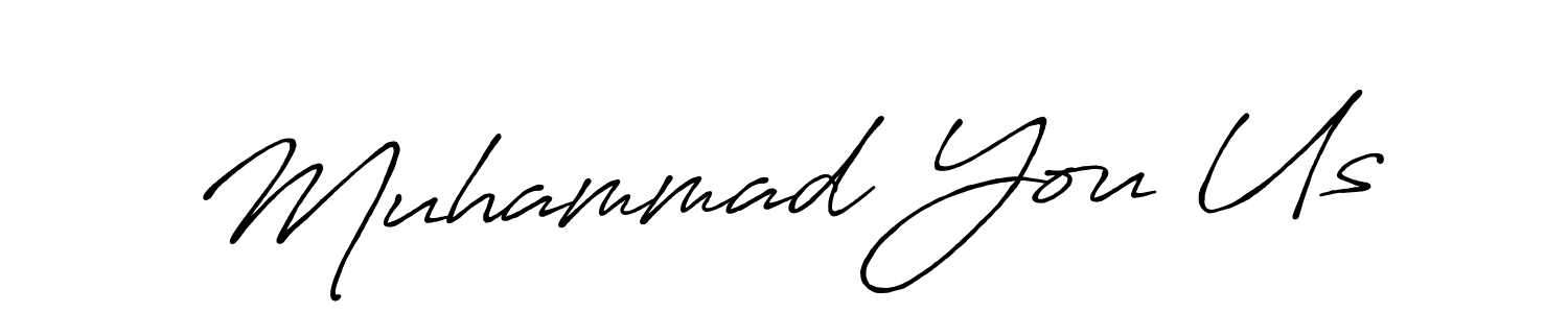 Use a signature maker to create a handwritten signature online. With this signature software, you can design (Antro_Vectra_Bolder) your own signature for name Muhammad You Us. Muhammad You Us signature style 7 images and pictures png