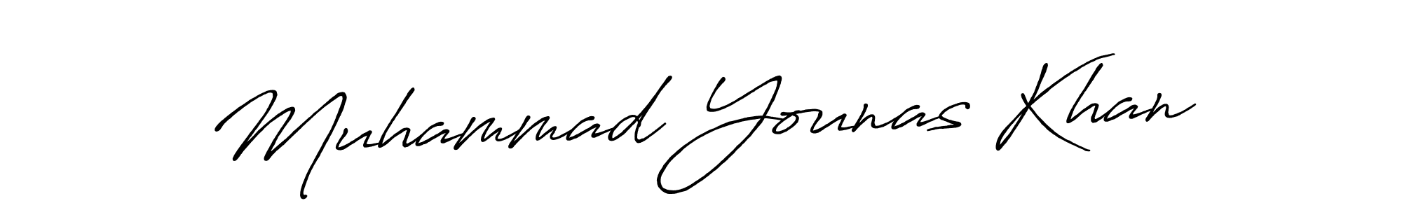 Use a signature maker to create a handwritten signature online. With this signature software, you can design (Antro_Vectra_Bolder) your own signature for name Muhammad Younas Khan. Muhammad Younas Khan signature style 7 images and pictures png