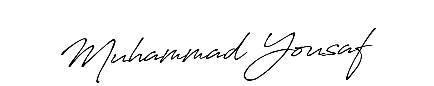 Create a beautiful signature design for name Muhammad Yousaf. With this signature (Antro_Vectra_Bolder) fonts, you can make a handwritten signature for free. Muhammad Yousaf signature style 7 images and pictures png