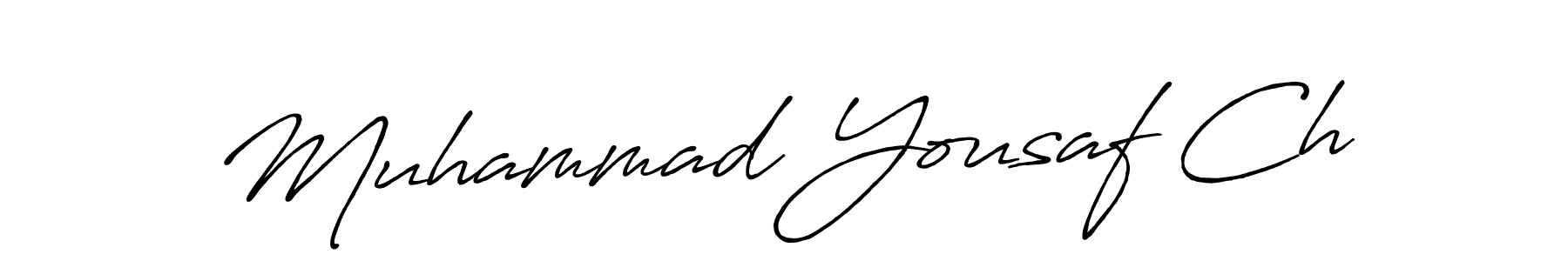 Also You can easily find your signature by using the search form. We will create Muhammad Yousaf Ch name handwritten signature images for you free of cost using Antro_Vectra_Bolder sign style. Muhammad Yousaf Ch signature style 7 images and pictures png