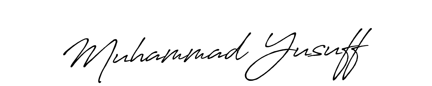 Create a beautiful signature design for name Muhammad Yusuff. With this signature (Antro_Vectra_Bolder) fonts, you can make a handwritten signature for free. Muhammad Yusuff signature style 7 images and pictures png