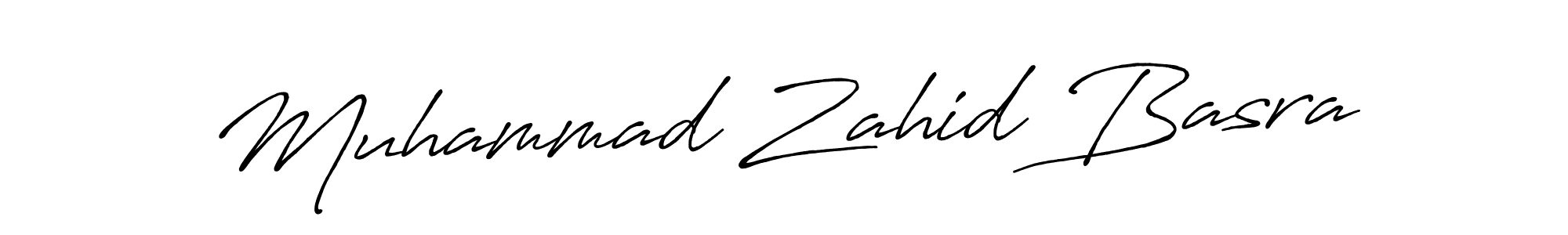 Muhammad Zahid Basra stylish signature style. Best Handwritten Sign (Antro_Vectra_Bolder) for my name. Handwritten Signature Collection Ideas for my name Muhammad Zahid Basra. Muhammad Zahid Basra signature style 7 images and pictures png