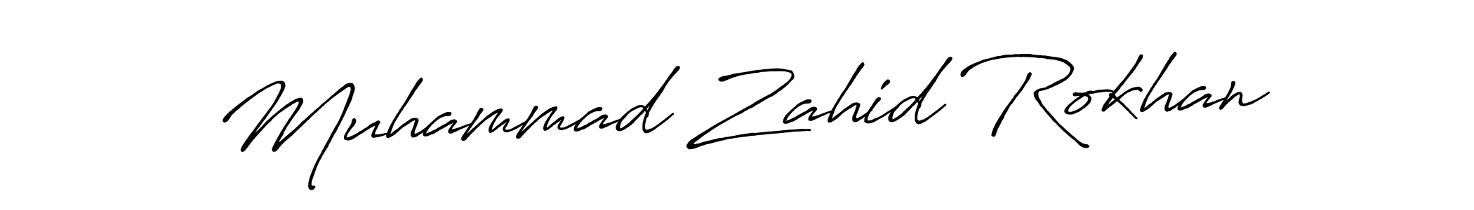 You should practise on your own different ways (Antro_Vectra_Bolder) to write your name (Muhammad Zahid Rokhan) in signature. don't let someone else do it for you. Muhammad Zahid Rokhan signature style 7 images and pictures png