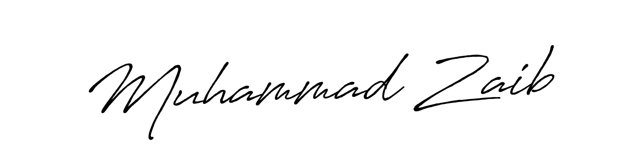 Also we have Muhammad Zaib name is the best signature style. Create professional handwritten signature collection using Antro_Vectra_Bolder autograph style. Muhammad Zaib signature style 7 images and pictures png