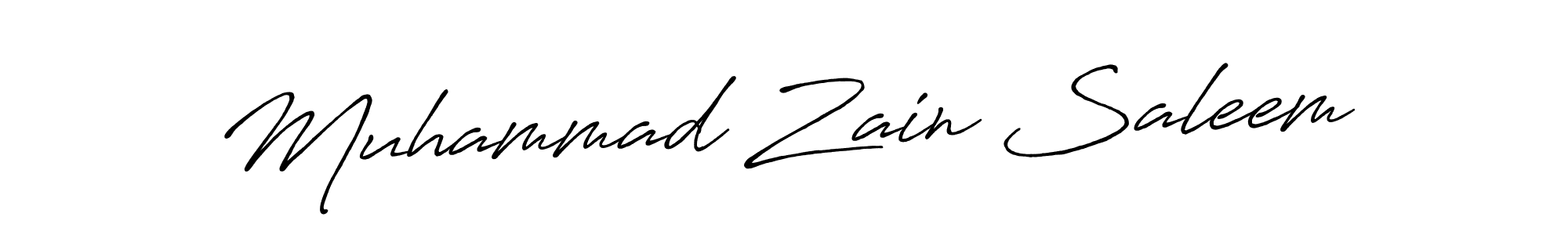 Use a signature maker to create a handwritten signature online. With this signature software, you can design (Antro_Vectra_Bolder) your own signature for name Muhammad Zain Saleem. Muhammad Zain Saleem signature style 7 images and pictures png