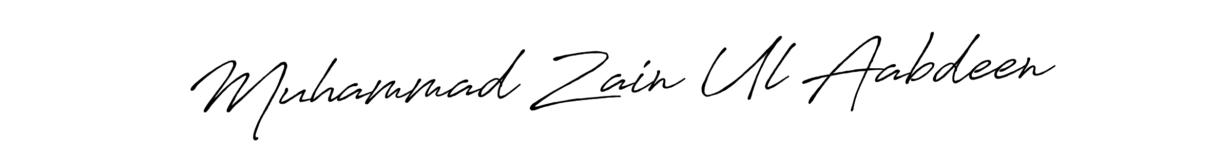Use a signature maker to create a handwritten signature online. With this signature software, you can design (Antro_Vectra_Bolder) your own signature for name Muhammad Zain Ul Aabdeen. Muhammad Zain Ul Aabdeen signature style 7 images and pictures png