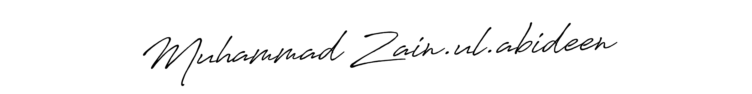 The best way (Antro_Vectra_Bolder) to make a short signature is to pick only two or three words in your name. The name Muhammad Zain.ul.abideen include a total of six letters. For converting this name. Muhammad Zain.ul.abideen signature style 7 images and pictures png