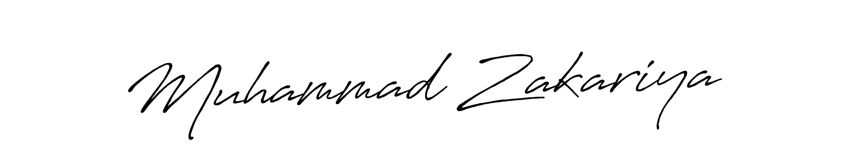 Create a beautiful signature design for name Muhammad Zakariya. With this signature (Antro_Vectra_Bolder) fonts, you can make a handwritten signature for free. Muhammad Zakariya signature style 7 images and pictures png