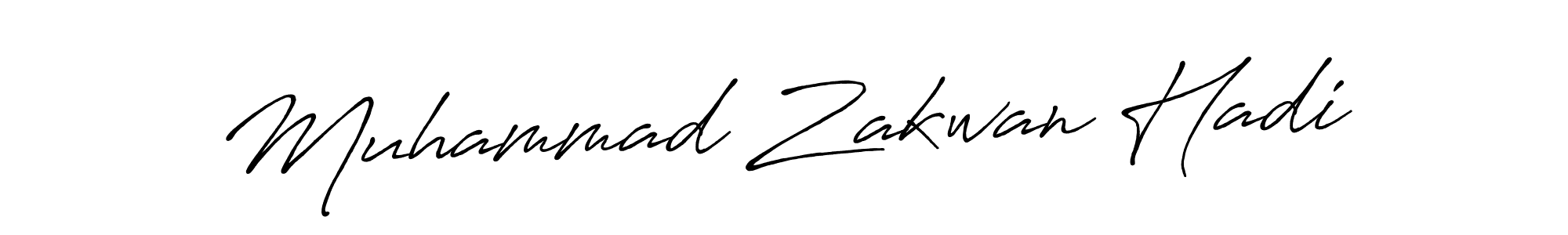 Make a beautiful signature design for name Muhammad Zakwan Hadi. With this signature (Antro_Vectra_Bolder) style, you can create a handwritten signature for free. Muhammad Zakwan Hadi signature style 7 images and pictures png