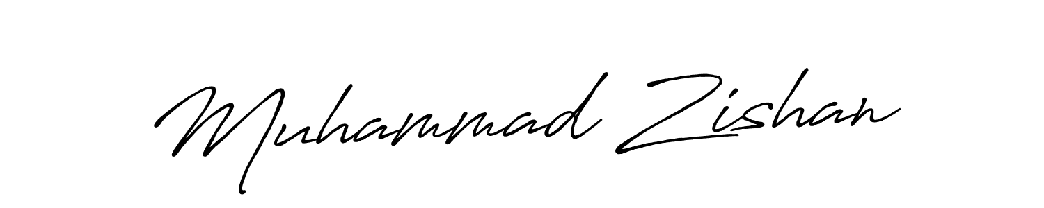 Use a signature maker to create a handwritten signature online. With this signature software, you can design (Antro_Vectra_Bolder) your own signature for name Muhammad Zishan. Muhammad Zishan signature style 7 images and pictures png