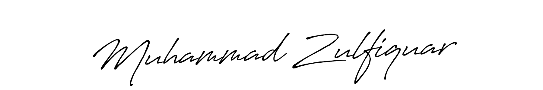 How to make Muhammad Zulfiquar name signature. Use Antro_Vectra_Bolder style for creating short signs online. This is the latest handwritten sign. Muhammad Zulfiquar signature style 7 images and pictures png