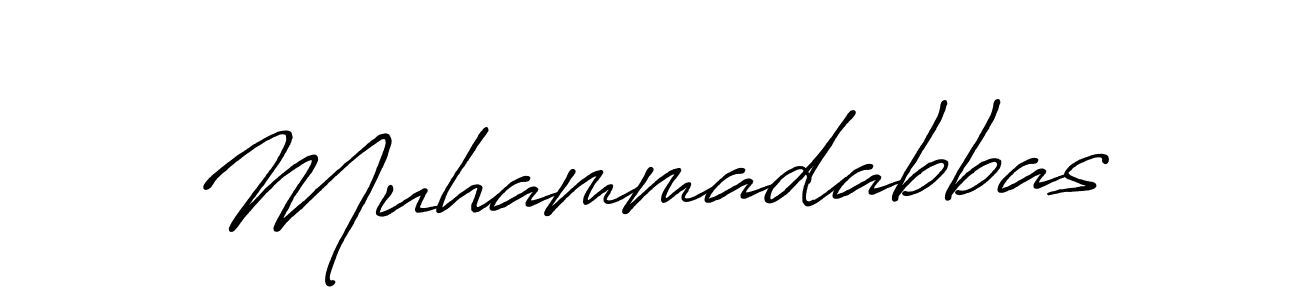 Use a signature maker to create a handwritten signature online. With this signature software, you can design (Antro_Vectra_Bolder) your own signature for name Muhammadabbas. Muhammadabbas signature style 7 images and pictures png