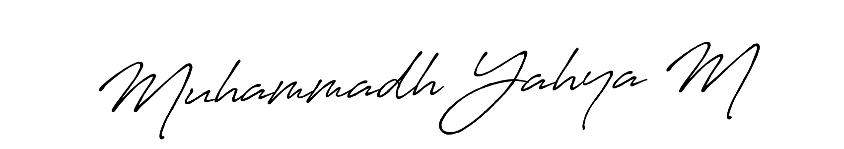 Also we have Muhammadh Yahya M name is the best signature style. Create professional handwritten signature collection using Antro_Vectra_Bolder autograph style. Muhammadh Yahya M signature style 7 images and pictures png