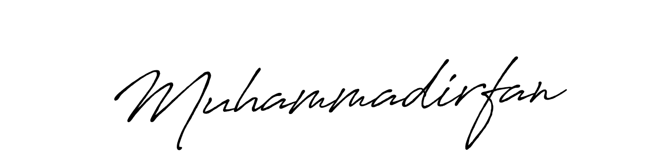Also we have Muhammadirfan name is the best signature style. Create professional handwritten signature collection using Antro_Vectra_Bolder autograph style. Muhammadirfan signature style 7 images and pictures png