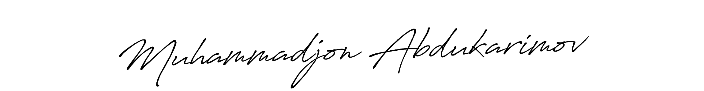 Antro_Vectra_Bolder is a professional signature style that is perfect for those who want to add a touch of class to their signature. It is also a great choice for those who want to make their signature more unique. Get Muhammadjon Abdukarimov name to fancy signature for free. Muhammadjon Abdukarimov signature style 7 images and pictures png