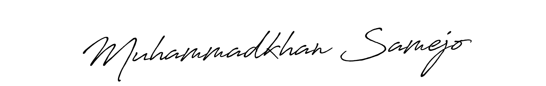 Also we have Muhammadkhan Samejo name is the best signature style. Create professional handwritten signature collection using Antro_Vectra_Bolder autograph style. Muhammadkhan Samejo signature style 7 images and pictures png