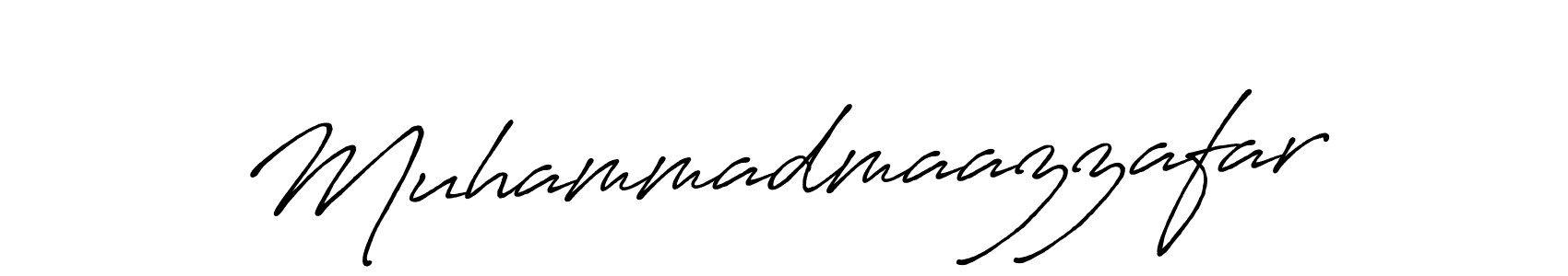 How to make Muhammadmaazzafar name signature. Use Antro_Vectra_Bolder style for creating short signs online. This is the latest handwritten sign. Muhammadmaazzafar signature style 7 images and pictures png