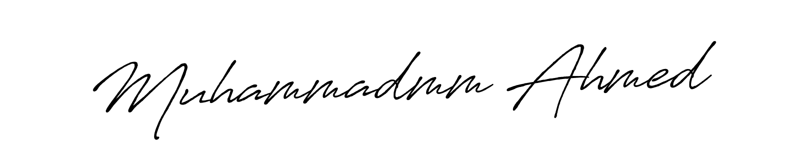 Design your own signature with our free online signature maker. With this signature software, you can create a handwritten (Antro_Vectra_Bolder) signature for name Muhammadmm Ahmed. Muhammadmm Ahmed signature style 7 images and pictures png