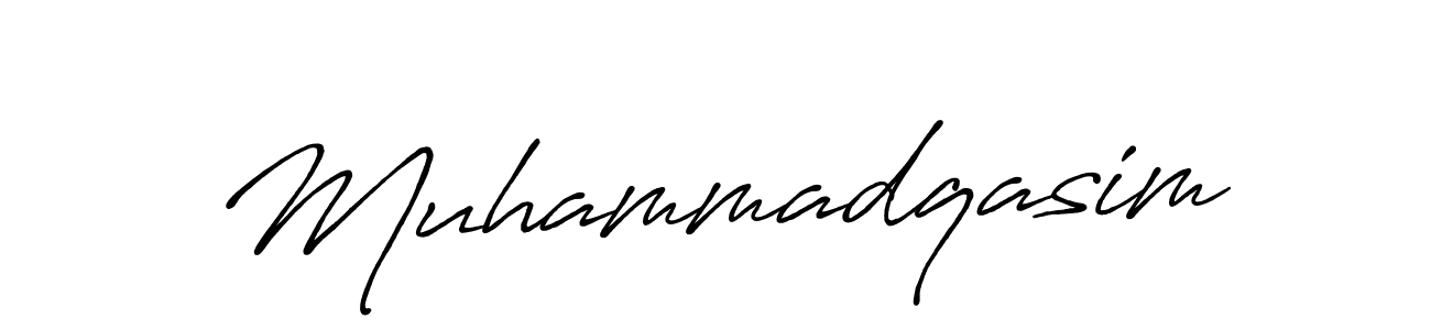 How to make Muhammadqasim name signature. Use Antro_Vectra_Bolder style for creating short signs online. This is the latest handwritten sign. Muhammadqasim signature style 7 images and pictures png
