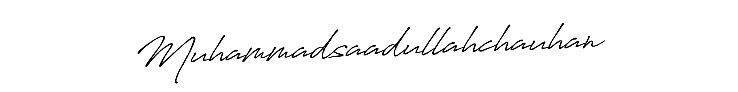 Similarly Antro_Vectra_Bolder is the best handwritten signature design. Signature creator online .You can use it as an online autograph creator for name Muhammadsaadullahchauhan. Muhammadsaadullahchauhan signature style 7 images and pictures png