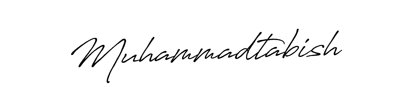 Use a signature maker to create a handwritten signature online. With this signature software, you can design (Antro_Vectra_Bolder) your own signature for name Muhammadtabish. Muhammadtabish signature style 7 images and pictures png