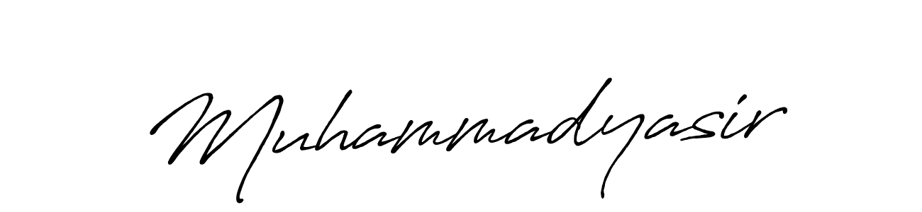 Make a beautiful signature design for name Muhammadyasir. With this signature (Antro_Vectra_Bolder) style, you can create a handwritten signature for free. Muhammadyasir signature style 7 images and pictures png