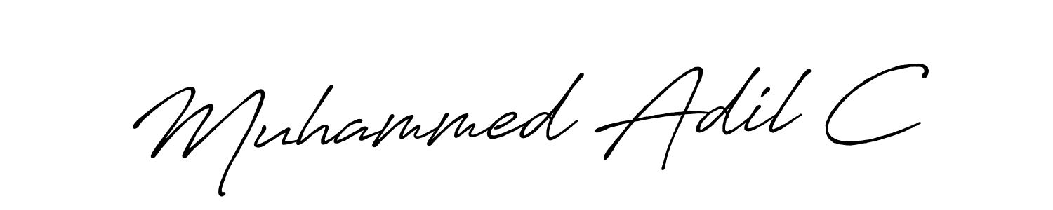 Muhammed Adil C stylish signature style. Best Handwritten Sign (Antro_Vectra_Bolder) for my name. Handwritten Signature Collection Ideas for my name Muhammed Adil C. Muhammed Adil C signature style 7 images and pictures png