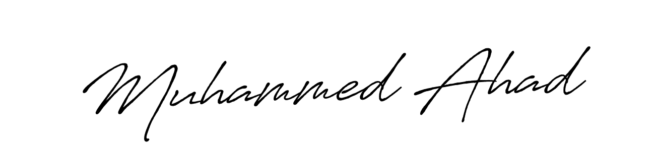 Make a beautiful signature design for name Muhammed Ahad. With this signature (Antro_Vectra_Bolder) style, you can create a handwritten signature for free. Muhammed Ahad signature style 7 images and pictures png