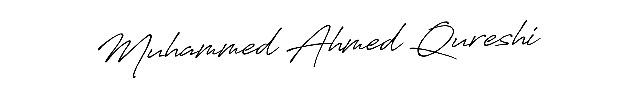 Create a beautiful signature design for name Muhammed Ahmed Qureshi. With this signature (Antro_Vectra_Bolder) fonts, you can make a handwritten signature for free. Muhammed Ahmed Qureshi signature style 7 images and pictures png