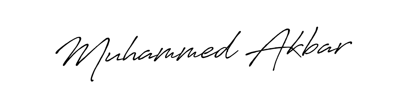 Create a beautiful signature design for name Muhammed Akbar. With this signature (Antro_Vectra_Bolder) fonts, you can make a handwritten signature for free. Muhammed Akbar signature style 7 images and pictures png