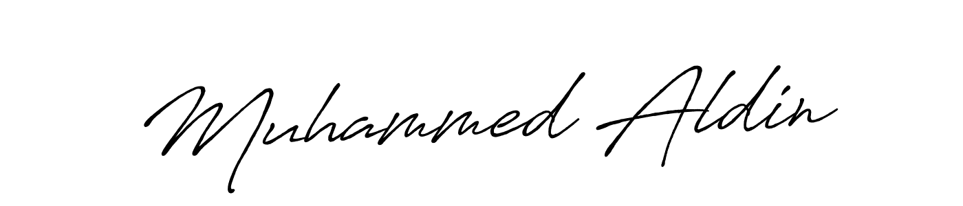 Muhammed Aldin stylish signature style. Best Handwritten Sign (Antro_Vectra_Bolder) for my name. Handwritten Signature Collection Ideas for my name Muhammed Aldin. Muhammed Aldin signature style 7 images and pictures png