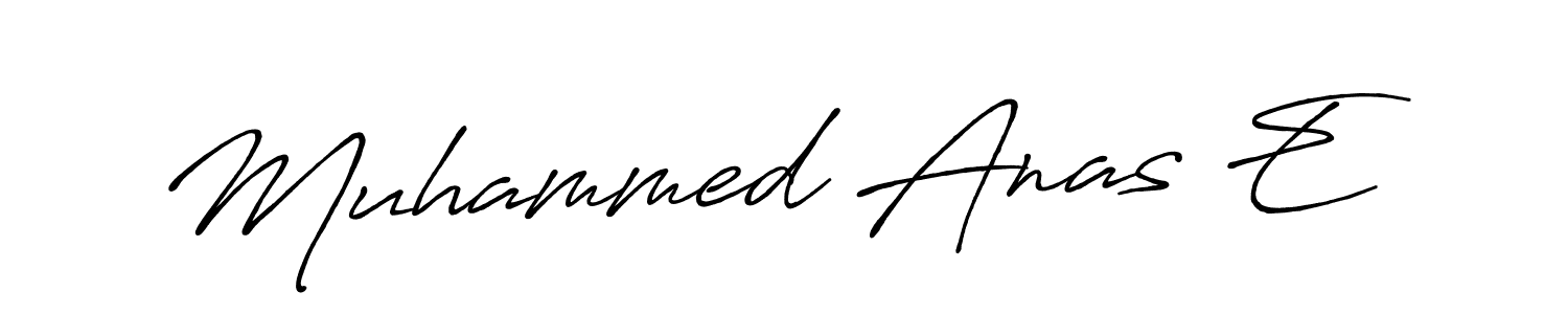 Muhammed Anas E stylish signature style. Best Handwritten Sign (Antro_Vectra_Bolder) for my name. Handwritten Signature Collection Ideas for my name Muhammed Anas E. Muhammed Anas E signature style 7 images and pictures png