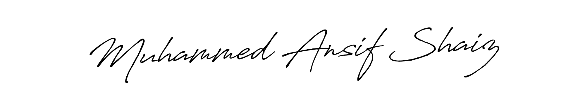 Also we have Muhammed Ansif Shaiz name is the best signature style. Create professional handwritten signature collection using Antro_Vectra_Bolder autograph style. Muhammed Ansif Shaiz signature style 7 images and pictures png