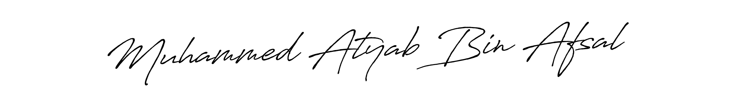 How to make Muhammed Atyab Bin Afsal name signature. Use Antro_Vectra_Bolder style for creating short signs online. This is the latest handwritten sign. Muhammed Atyab Bin Afsal signature style 7 images and pictures png