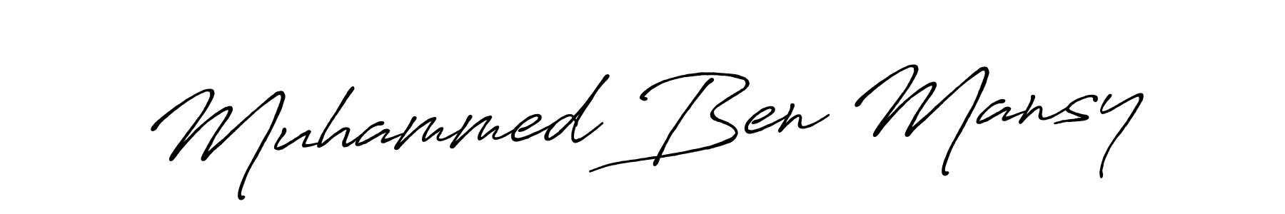 Make a beautiful signature design for name Muhammed Ben Mansy. With this signature (Antro_Vectra_Bolder) style, you can create a handwritten signature for free. Muhammed Ben Mansy signature style 7 images and pictures png