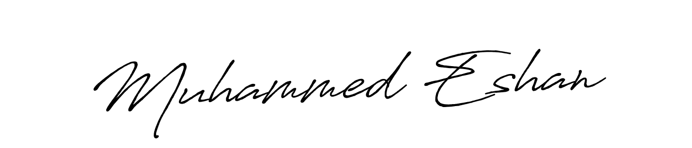 Create a beautiful signature design for name Muhammed Eshan. With this signature (Antro_Vectra_Bolder) fonts, you can make a handwritten signature for free. Muhammed Eshan signature style 7 images and pictures png