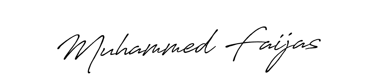 How to make Muhammed Faijas name signature. Use Antro_Vectra_Bolder style for creating short signs online. This is the latest handwritten sign. Muhammed Faijas signature style 7 images and pictures png