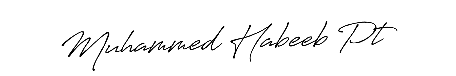 It looks lik you need a new signature style for name Muhammed Habeeb Pt. Design unique handwritten (Antro_Vectra_Bolder) signature with our free signature maker in just a few clicks. Muhammed Habeeb Pt signature style 7 images and pictures png