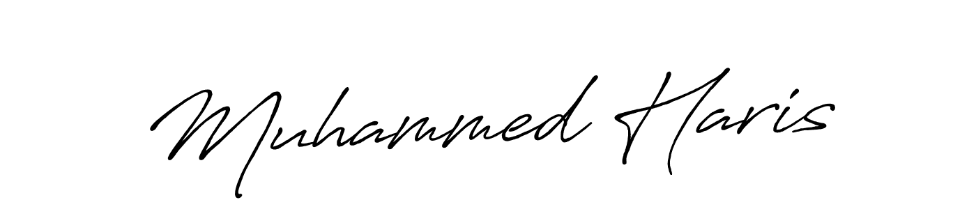 Create a beautiful signature design for name Muhammed Haris. With this signature (Antro_Vectra_Bolder) fonts, you can make a handwritten signature for free. Muhammed Haris signature style 7 images and pictures png