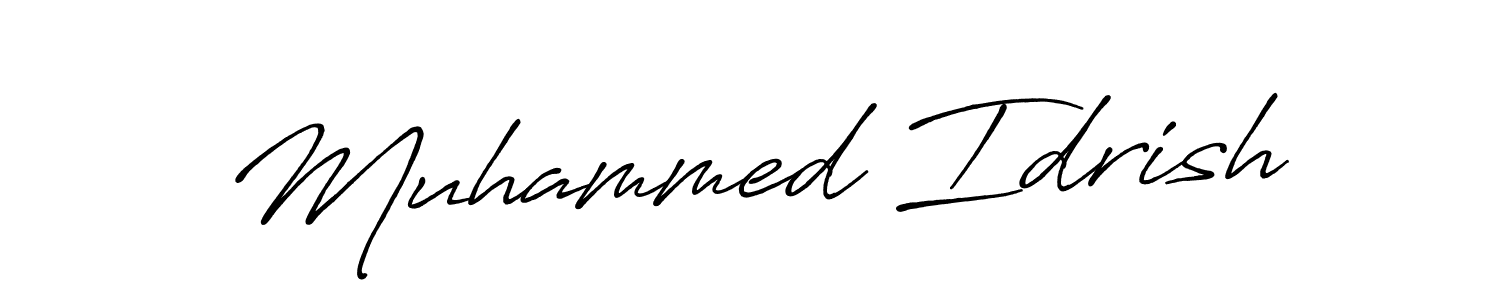Create a beautiful signature design for name Muhammed Idrish. With this signature (Antro_Vectra_Bolder) fonts, you can make a handwritten signature for free. Muhammed Idrish signature style 7 images and pictures png