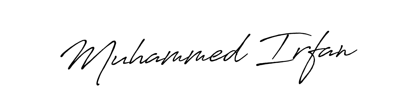 Create a beautiful signature design for name Muhammed Irfan. With this signature (Antro_Vectra_Bolder) fonts, you can make a handwritten signature for free. Muhammed Irfan signature style 7 images and pictures png