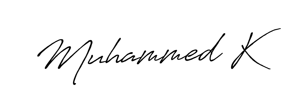 Also You can easily find your signature by using the search form. We will create Muhammed K name handwritten signature images for you free of cost using Antro_Vectra_Bolder sign style. Muhammed K signature style 7 images and pictures png